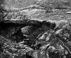 Een Inca Brug, Peru, 1895 door Unbekannt