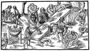 Een Iers banket, 1581, 1893 door Unbekannt