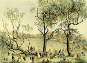 An XI van Engeland v. XXII van Victoria in Melbourne, 1864, 1947 door Unbekannt
