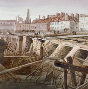Een ongeluk bij Coppice Row, Farringdon Street, City of London, 1862