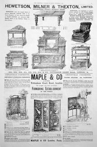 Een advertentiepagina in het tijdschrift Ladys Pictorial van Kerstmis 1891