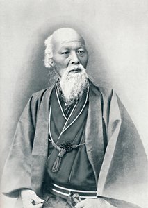 Een oude Japanse dokter in vol ornaat, 1902