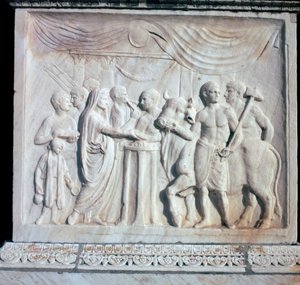 Een altaar gewijd aan de Romeinse keizerlijke cultus, 1e eeuw door Unbekannt