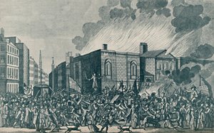 Een Exacte Weergave van de Brand, Plundering en Vernietiging van Newgate door de Relschoppers door Unbekannt