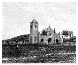 Een oude jezuïetenkerk, Pirayu, Paraguay, 1895