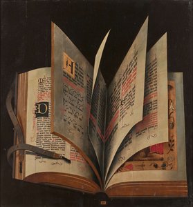Een open boek, midden 16e eeuw
