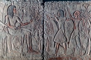 Oud-Egyptisch reliëf, ca. 1300 v.Chr. door Unbekannt
