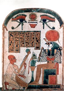 Oude Egyptische stèle door Unbekannt