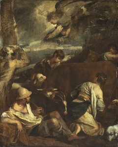 Aankondiging aan de herders, ca. 1710 door Unbekannt