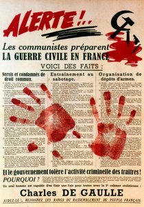 Anti-communistische pro-Gaullistische poster, 1949