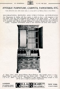 Antieke meubels, tapijten, wandtapijten, enz., 1921