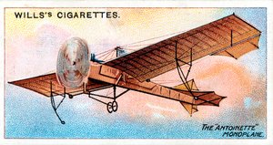 Antoinette monoplane van de Franse vliegenier Hubert Latham, ca. 1910