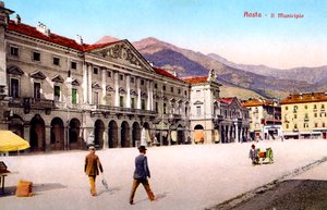 Aosta - Il Municipio, 20e eeuw