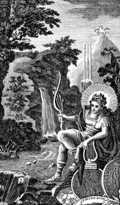 Apollo, Oude Griekse god van muziek, poëzie, boogschieten, profetie en genezing, 1798 door Unbekannt