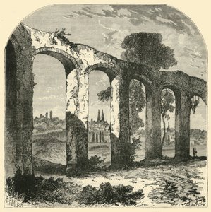 Aquaduct in Poitiers, de oude hoofdstad van de Pictones, 1890