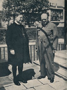 Aartsbisschop van Canterbury bij nummer 10, Downing Street, c1943-1945 door Unbekannt