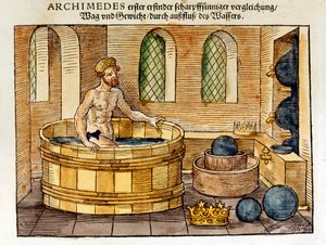 Archimedes in zijn bad, 1547 door Unbekannt