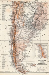 Argentinië, Chili, Paraguay en Uruguay door Unbekannt