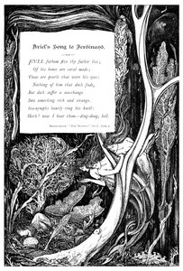 Ariels lied voor Ferdinand, 1895 door Unbekannt
