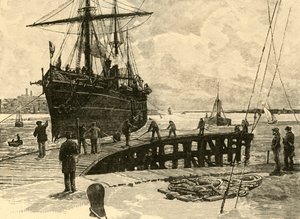 Aankomst van een Stoomboot bij Southampton Docks, 1898