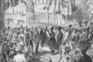 Aankomst van de Prins van Wales in Bombay, India, op 8 november 1875, 1908