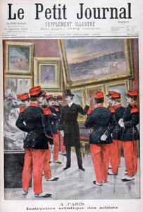 Artistieke instructie van Franse soldaten in de Salon, Parijs door Unbekannt