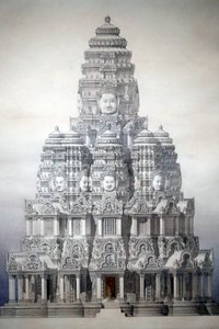 Angkor, verkenning van de heilige stad van Cambodja, restauratie van de centrale toren van de Bayon
