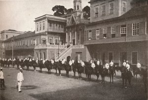 Bij het Hoofdkwartier van de Militaire Politie, 1914 door Unbekannt