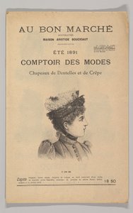Au Bon Marché-Comptoir des Modes, Hoeden van Kant en Crêpe, Zomer 1891, 1891