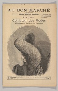 Au Bon Marché-Comptoir des Modes, Chapeaux de Paille de Fantaisie, zomer 1890 door Unbekannt