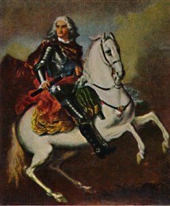 August der Starke 1670-1733 - Schilderij van Silvestre, 1934 door Unbekannt