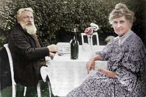 Auguste Rodin - Rodin en zijn vrouw in hun tuin in Meudon