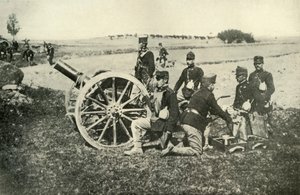 Oostenrijkse artillerie in het veld, 1919 door Unbekannt