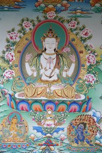 Avalokitesvara, boeddha van mededogen, Kathmandu, Nepal