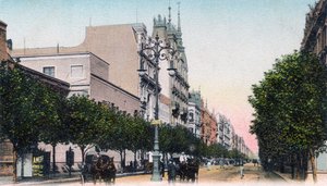 Avenida de Mayo, Buenos Aires, Argentinië, begin 20e eeuw door Unbekannt