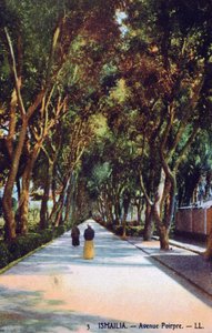 Avenue Poirpre, Ismailia, Egypte, ca. 1900