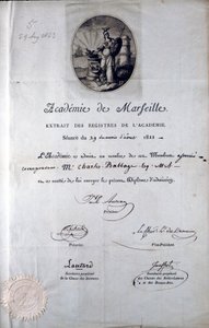 Babbage Diploma van de Academie de Marseilles door Unbekannt