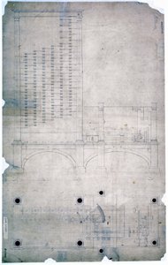 Babbage-motoren, een tekening door Charles Babbage