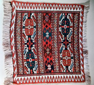 Tas voorkant met soumak brocading, Kaukasus