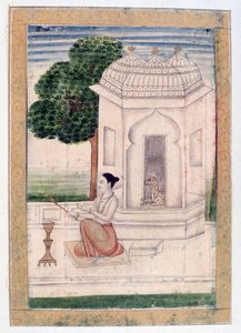 Bamgali Ragini, Ragamala Album, School van Rajasthan, 19e eeuw
