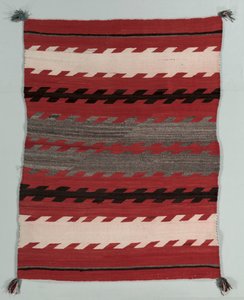 Gestreept tapijt, ca. 1890-1900 door Unbekannt