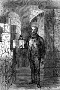 Bankbiljettenopslag in de kluizen van de Bank of England, ca. 1870 door Unbekannt