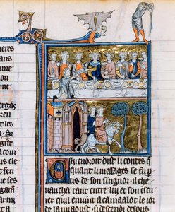 Banket en ruiters, ca. 1280-1290