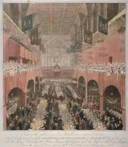 Banket in de Guildhall, City of London door Unbekannt