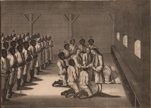 Doop van zwarte slaven, 1757 door Unbekannt
