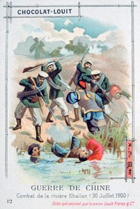 Slag bij de Khailan Rivier, China, Bokseropstand, 30 juli 1900 door Unbekannt