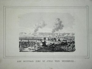 Slag tussen Russische troepen en Franse cavalerie bij Ostrovno 25-26 juli 1812 door Unbekannt