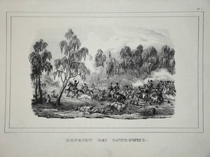 Slag tussen Russische troepen en Franse cavalerie bij Ostrovno 25-26 juli 1812
