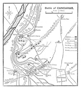 Slag bij Candahar: Plan, 1902 door Unbekannt