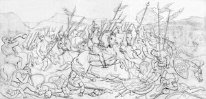 Slag bij Hastings, 1066, 1835 door Unbekannt